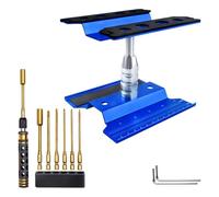 GoHobby Juego de destornilladores hexagonales RC y soporte de trabajo de reparación de coche RC, rotación de 360 grados para 1/8 1/10 1/12 1/16 1/18 RC Crawler Truck Buggy Rally (azul)