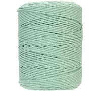 GOHOF Cuerda de macramé de 4 mm x 300 m, cuerda de algodón de alta calidad, 4 hebras trenzadas, suave, para arte de macramé sin productos químicos (menta)