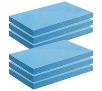 Gohytal 6 placas de espuma rígida, rectángulos de poliestireno, placa de espuma dura de alta densidad, placa de espuma azul, placa de espuma para manualidades, paisajes, edificios, modelado de