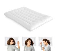 Gohytal Almohada plana ultraplana, 46 x 72 cm, almohada fina para dormir de espalda, almohada para dormir boca abajo, almohada delgada para aliviar el dolor de cuello, almohada ortopédica
