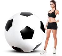 Gohytal Balón de fútbol gigante de 80 cm de diámetro XXL, pelota gigante hinchable de PVC extra suave con gran rebote para interiores y exteriores, playa, piscina, jardín, festivales, fiestas de