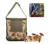 Gohytal Bolsa de caza de setas, cesta de setas, colección de setas, con diseño de malla, correa de hombro ajustable, ideal para recolección de cultivos y comida para camping, senderismo y caza de