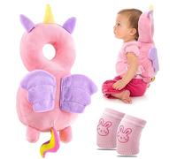 Gohytal Protector de cabeza para bebé, ajustable, protector para la cabeza del bebé, con rodilleras, para bebés de 4 a 24 meses, seguro gatear, correr, aprender, regalos para recién nacidos