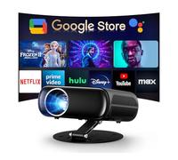 Goiaey Google Proyector inteligente para TV WiFi Bluetooth Mini proyector portátil C26 App de transmisión oficial incorporada, Voice GoogIe, Audio DoIby, Zoom nativo 1080P 4K