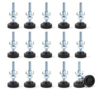 GOIEHIR Tornillo de Ajuste, 16 Piezas Ajustables para Muebles, Tornillo de Ajuste Muebles Pies, M8 x 50 mm Ajustables Pies, Regulador, para Sofá Armario Escritorio Sillas