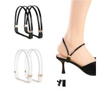 Goiern 2 pares de correas de zapatos de tacón alto, cordones extraíbles para zapatos de mujer para tacones altos, correas elásticas para zapatos de tacón alto, correas ajustables para sandalias