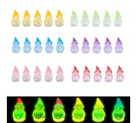Goiern 30 Piezas Gnomos de Jardín en Miniatura Brillantes de Resina, Figuras de Hadas de Jardín Que Brillan en la Oscuridad, Decoración de Gnomos en Miniatura para Paisaj
