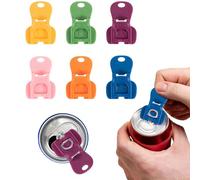 Goiern 6er Set Abridor de latas Simple y Protector de Bebidas Abridor de refrescos y Cerveza Manual en Colores Cubierta Ligera Fácil manejo Protector para Beber