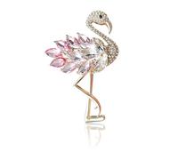 Goiern Broche de Flamencos Salvajes Broche de Animales para Mujeres Cristales de Estrás Esmalte Elegante Broche de Pájaro Broche Aguja para Mujeres Niñas Diseño de Moda Vestido Sombrero Bolsa Traje