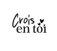 Goiern Sticker Mural Crois en TOI Adhesivo para Espejo - 14x8cm Frase Positiva en Francés, Adhesivo Decorativo para Baño, Habitación, Decoración Inspiradora