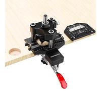 GOINGMAKE 3 ejes oculta bisagra molde ultra con guía de agujero de tornillo de bisagra adicional y abrazadera rápida, plantilla de bisagra de gabinete de metal, 35mm puerta del gabinete bisagra guía