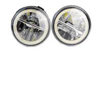 GOINTDJD Fendinebbia 2 X Coche Derecho + Izquierdo Para Montaje Luz Antiniebla Para LED Con Ojo Ángel DRL 30W H11 Para Nissan Para Note E11 MPV 2006 2007 2008 2009(Yellow and White)