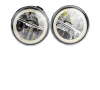 GOINTDJD Fendinebbia 2 X Coche Derecho + Izquierdo Para Montaje Luz Antiniebla Para LED Con Ojo Ángel DRL 30W H11 Para Nissan Para Note E11 MPV 2006 2007 2008 2009(White and Blue)