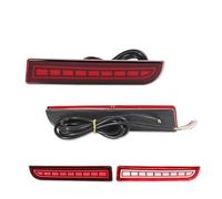 GOINTDJD Fendinebbia Luces Para LED Reflectoras Parachoques Para Mitsubishi Para Lancer Para Evo Para Sport RVR Señal Giro Dinámica Lámpara Freno Trasero(Red Lens C)