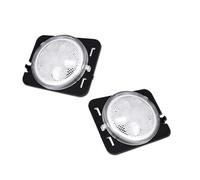 GOINTDJD giro intermitentes LED Para Jeep Para Wrangler JK JK Unlimited 2007 2008 2009 2010 2011 2012-2017 Luces LED Posición Lateral/lámparas Guardabarros Luces Señal Giro Luz señal Giro(Clear Lens)