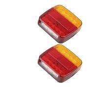 GOINTDJD Luces Traseras Luz Trasera Freno Trasero Para Matrícula Coche Lámpara Parada Remolque Camión Caravana 12V Indicador Señal Giro 26 Luces LED Traseras Remolque(2 piezas)