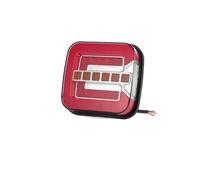 GOINTDJD Luces Traseras Señal Giro DRL 12V Y 24V Para Camión Remolque Furgoneta Autobús Camioneta 4x4 Luz Trasera LED Cuadrada 4 Pulgadas Lámpara Freno Traser Remolque(PC 1)