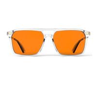 Goiteia Gafas bloqueo de luz azul al 100% naranja - Gafas de juego con tinte ámbar para un mejor sueño, alivio de la fatiga ocular y sensibilidad a la luz