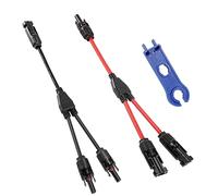 GOIYZTTR 1 Pares Conector Solar Fotovoltaico Adaptador de Rama Solar Y-Conectores Solares Con Llave para Panel Solar Fotovoltaico