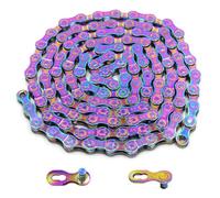 GOIYZTTR 678 Velocidades Cadena de Bicicleta Galvanizada de Colores 1/2 x 11/128 inch 116 Eslabones, Antioxidante y Antialérgico Compatible con Todo Tipo de Bicicletas