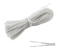 GOIYZTTR Cable transparente flexible de 10 m, cable plano de PVC de 2 núcleos, 28 AWG, cable transparente, diámetro de 3 mm, para instalación de electrodomésticos con bajo consumo de energía