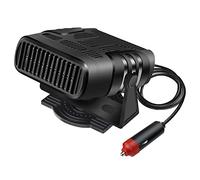 GOJEMA Calefactor para Coche 4 en 1, Portátil 12V Calentamiento Rápido 90 ° a 360 ° Ajustable Descongelador del Parabrisas con Purificador de Aire para Coche, SUV, Remolque, RV