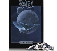 Gojira - Rompecabezas de Madera de 500 Piezas (52 x 38 cm) para Adultos. Rompecabezas creativos Cuadrados de Madera para Adultos.