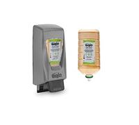 GOJO PRO TDX y GOJO OLIVE SCRUB HEAVY DUTY HAND CLEANER Dispensador Kit de Inicio, Gris, 2000mL