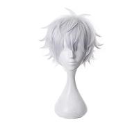Gojo Satoru Cosplay Pelucas Anime Jujutsu Kaisen Gojo corto resistente al calor sintético peluca + gorra