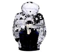 Gojo Satoru - Sudadera con capucha para disfraz de cosplay 3D novedosa sudadera con capucha para hombres y mujeres, Estilo 04, L
