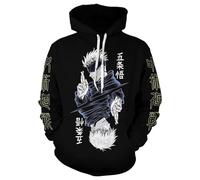 Gojo Satoru - Sudadera con capucha para disfraz de cosplay 3D novedosa sudadera con capucha para hombres y mujeres, Estilo 01., X-Large
