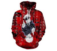 Gojo Satoru - Sudadera con Capucha para Disfraz de Cosplay 3D novedosa Sudadera con Capucha para Hombres y Mujeres, Estilo 02, Small