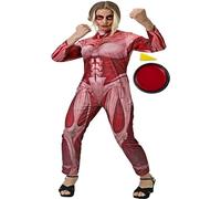Gojoy shop-Disfraz de Anatomía Humana para Hombre y Mujer Carnaval Halloween (Contiene:Mono de Anatomía Humana,Pintura Esponja y Mochila de Cuerdas.) Adulta Unico=L160CM-179CM (Mujer)