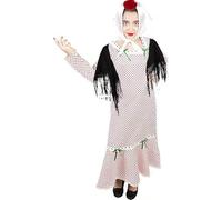 Gojoy shop - Disfraz de Chulapa Madrileña para Niñas, Contiene: Vestido, Mantón, Pañuelo, Clavel y Mochila de Cuerdas. (2 colores y 8 tallas diferentes.) (ROSA, 3-4 AÑOS)