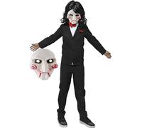 Gojoy shop-Disfraz de Malvado de Títeres para Niños y Adultos Halloween,Carnaval.(Contiene:Chaqueta,Pantaón o Falda,Pajarita,Guantes,Mascara,Mochila.) (5-6 años, niño-pantalón)