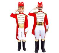 Gojoy shop-Disfraz de Soldadito para Niños y Adultos Navida Carnaval (Contiene:Gorro,Chaqueta,Pantalón,Cinturón,Bota y Mochila de Cuerda.) (adulto S=150-155CM)