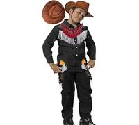Gojoy shop-Disfraz de Vaquero Cowboy para Niños San Fermín Halloween Carnaval.(contiene:Chaqueta,Pantalón,Sombrero,Jueguete de Pistola con Funda,Pañuelo y Mochila de Cuerda.) (5-6 años)