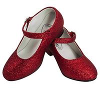 Gojoy shop- Zapato con Tacón de Danza Baile Flamenco o Sevillanas para Niña y Mujer,Contiene : Zapato con Tacón y Mochila de Cuerdas. 5 Colores Disponibles (P-Rojo, 39)