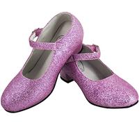 Gojoy shop- Zapato con Tacón de Danza Baile Flamenco o Sevillanas para Niña y Mujer,Contiene : Zapato con Tacón y Mochila de Cuerdas. (P- Rosa Clara, 36)