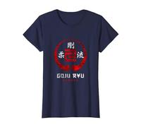 Goju Ryu Karate Camiseta, Mujer, Azul Marino, XS