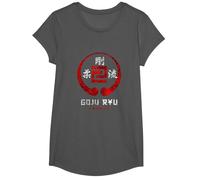 Goju Ryu Karate Camiseta, Niñas, Asfalto, L