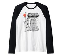 Goju Ryu Karate Dojo Okinawa Japón Ilustración Camiseta Manga Raglan