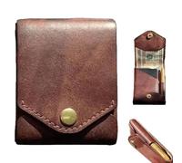 Gokame Multifunctional Compact Wallet, Handmade Leather Wallet for Men, Slim MinimalistWallet, Premium Leather Slim Money Clip for Men, Large-Capacity Card HolderWallet,Built In Pen Slot