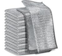 Gokame Multipurpose Wire Miracle Cleaning Cloths, Multipurpose Wire Dishwashing Rags for Wet and Dry, Non-Scratch Scrubbing Wire Dishcloth Rags, Suit for Cleanning (5pcs)