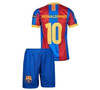 Gokaynex Ronaldinho Barcelona #10, Nostalgia Camiseta Infantil con Corto, Edición Limitada, Edición Limitada (4-13 años), Ronaldinho, 176