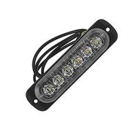 Gokeet 12V-24V 6Led Luz De Emergencia Vehiculo De Emergencia Advertencia del Vehiculo Estroboscopico Intermitente Azul Y Rojo