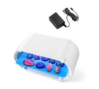 Gokeet Lámpara de Resina UV 2 en 1, Lámpara de Resina UV de Doble Cara de Curado Más Rápido con 48 Cuentas LED, Ajuste de Tiempo Ajustable Enchufe de la UE