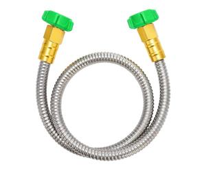 Gokeet Manguera de Jardín Corta, Manguera Líder de Metal A Prueba de Fugas, Manguera Flexible de Acero Inoxidable 304 para Riego de Jardín Al Aire Libre de 3 Pies