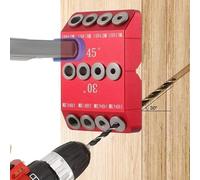 Gokelomg Calibre de perforación angular de 30/45/90 ° para agujeros en ángulo y recto, plantilla de perforación de tornillos de tracción, 1 unidad