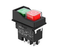 Gokelomg Interruptor de emergencia - Interruptor de seguridad impermeable KJD17 YH02-A KLD28 Interruptor electromagnético de protección del motor para hormigoneras y máquinas de taller, 5, 200
